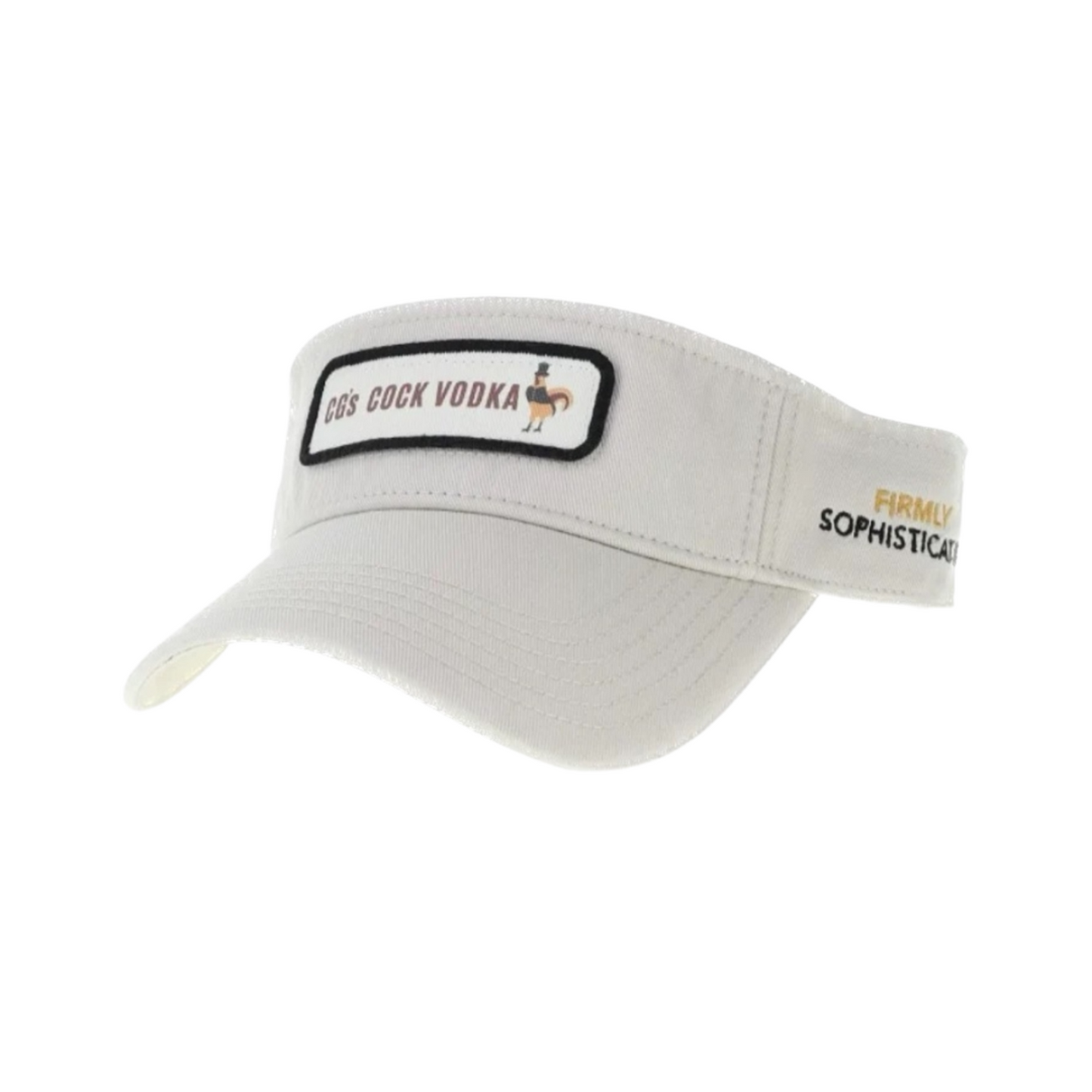 Our CG's Cock Vodka Visor features a low rise front panel, fully curved visor and strap closure.